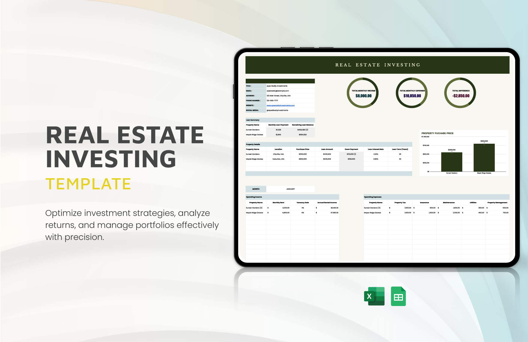Real Estate Investing Template