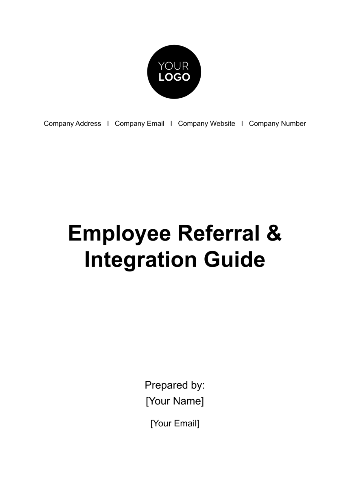 Employee Referral & Integration Guide HR Template - Edit Online & Download