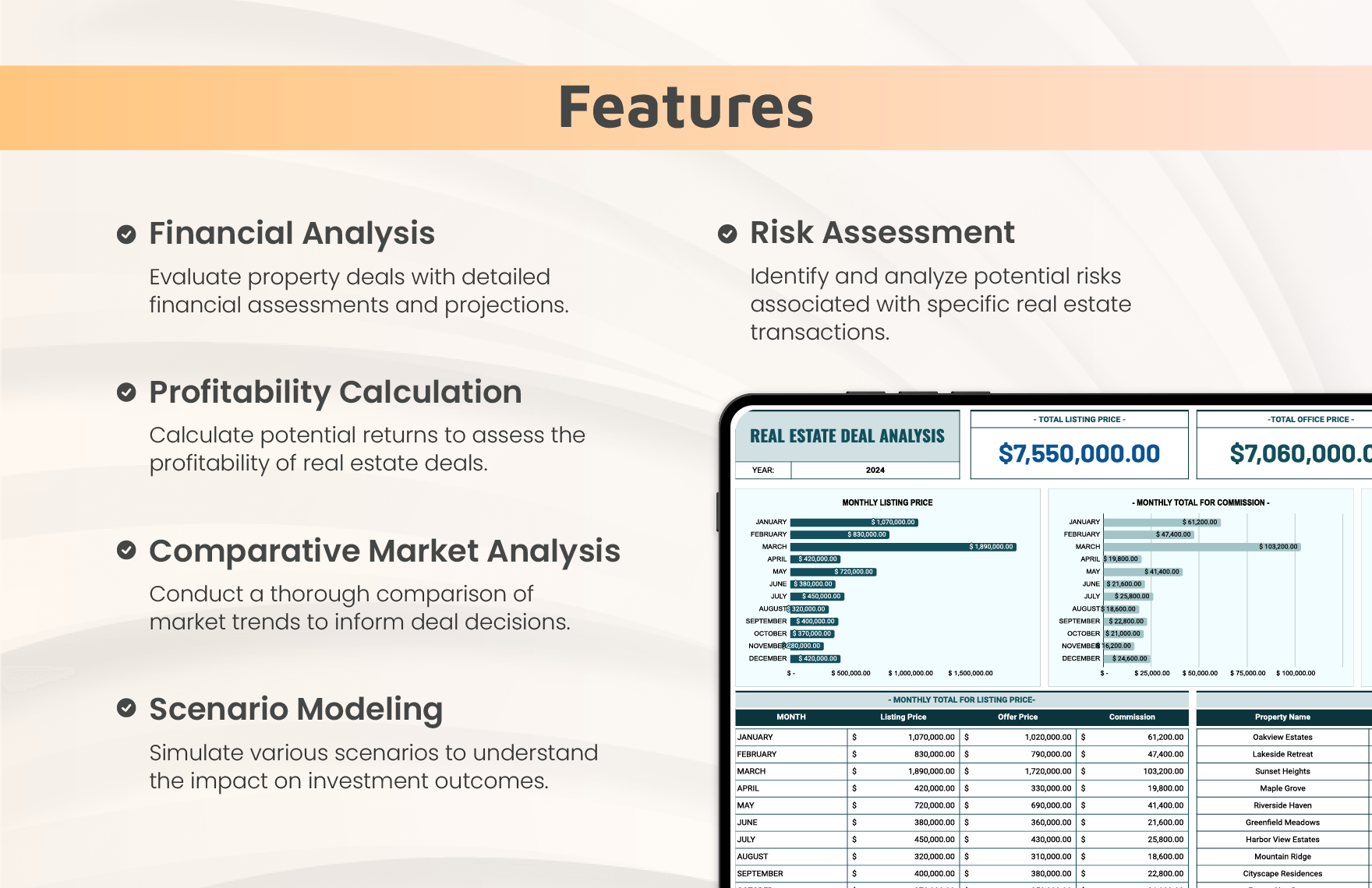 Real Estate Deal Analysis Template
