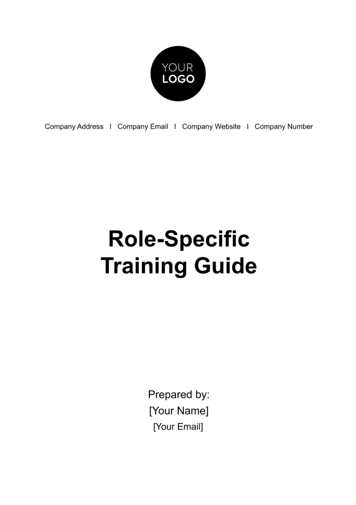 Role-Specific Training Guide HR Template - Edit Online & Download