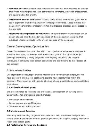 Free Role Transition & Evolution Manual HR Template to Edit Online