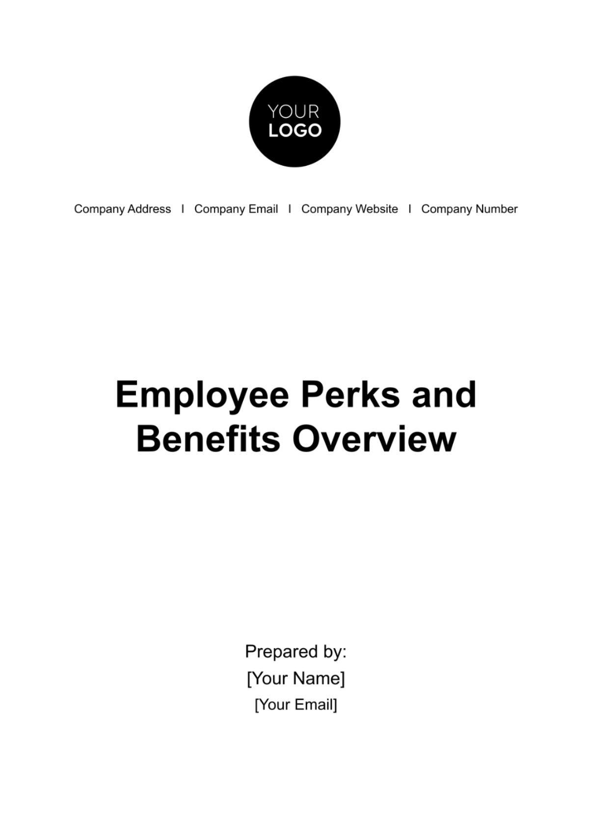 Employee Benefits & Perks Overview HR Template - Edit Online & Download