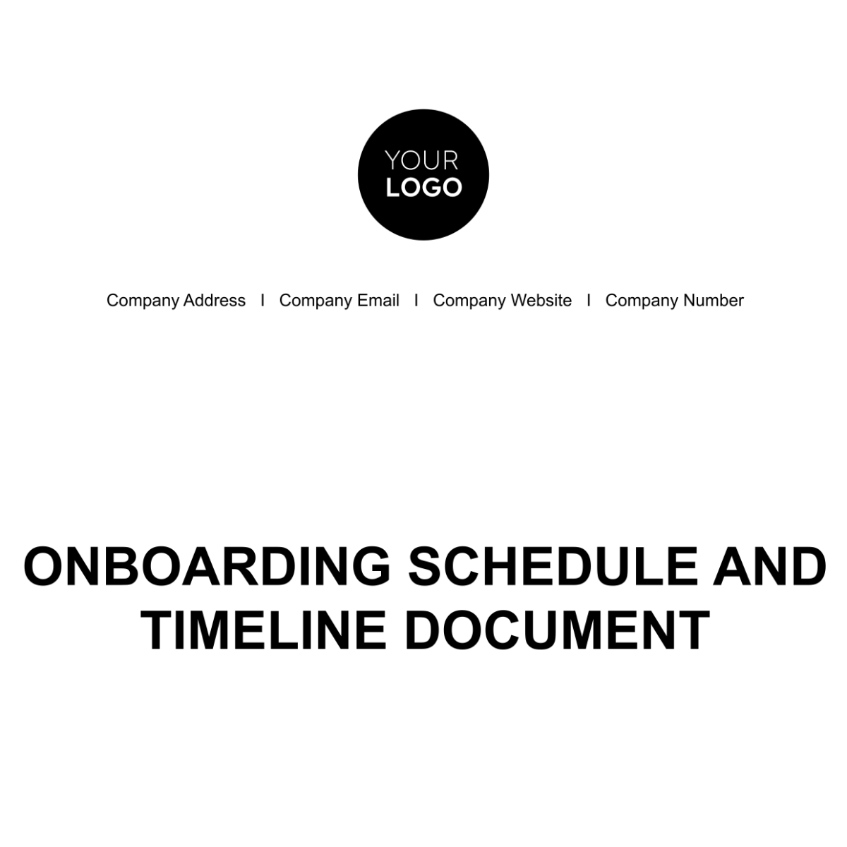 Onboarding Schedule & Timeline Document HR Template - Edit Online & Download