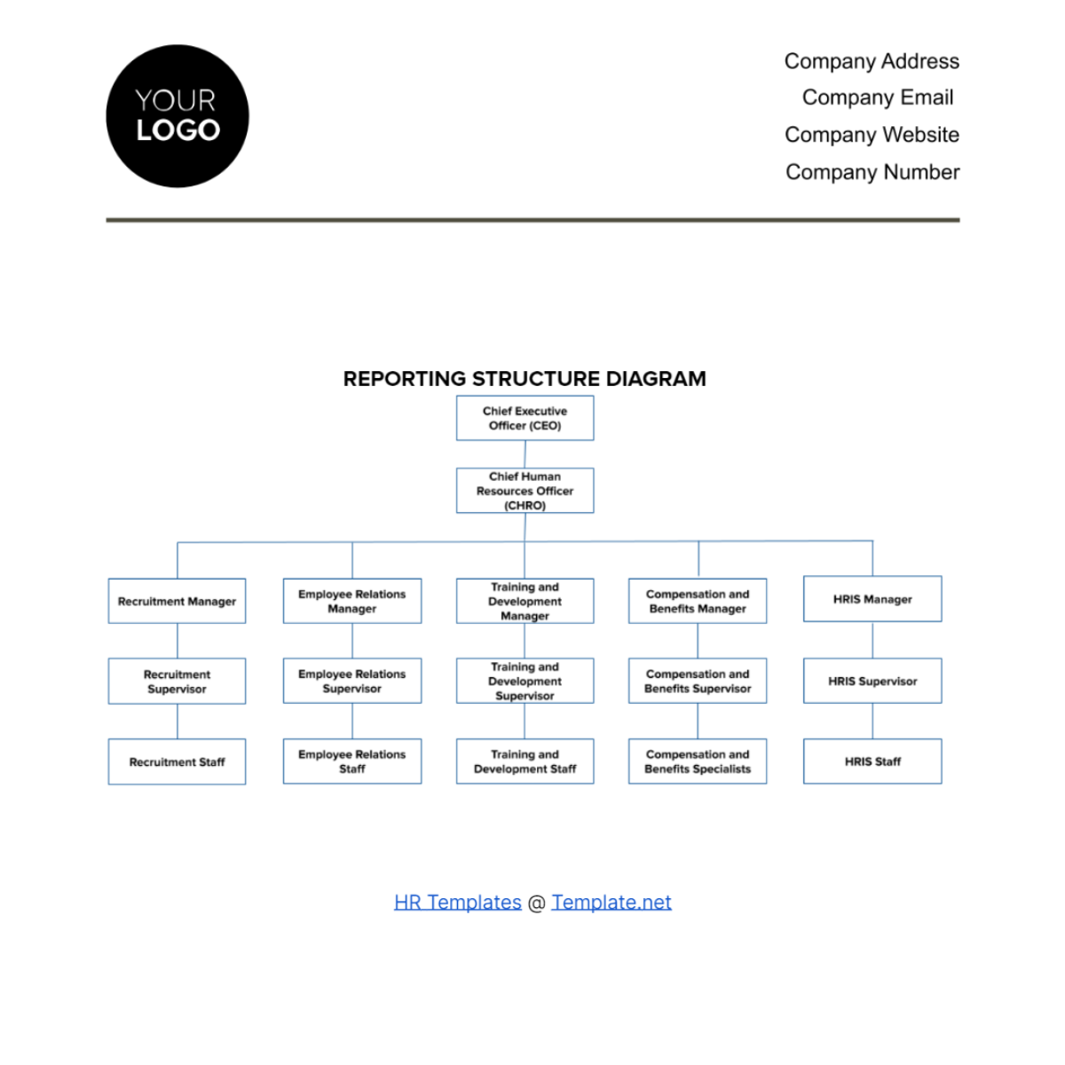 Reporting Structure Diagram HR Template