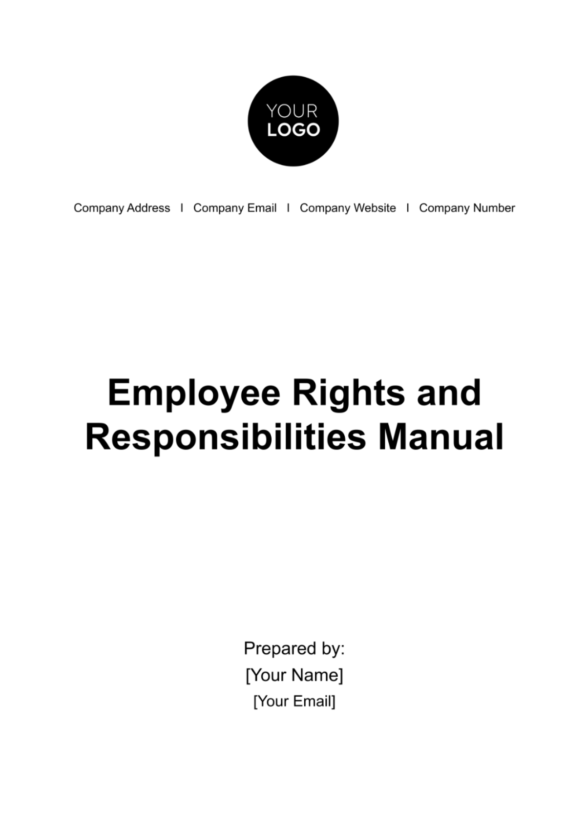 Employee Rights & Responsibilities Manual HR Template