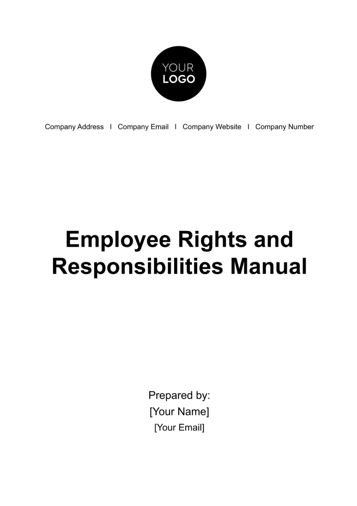 Employee Rights & Responsibilities Manual HR Template - Edit Online & Download