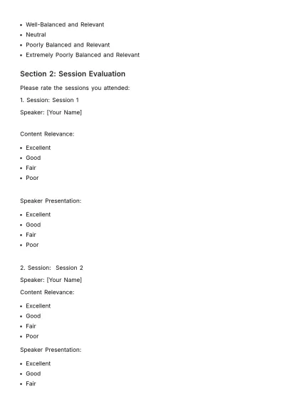 Free Orientation Feedback Survey HR Template to Edit Online