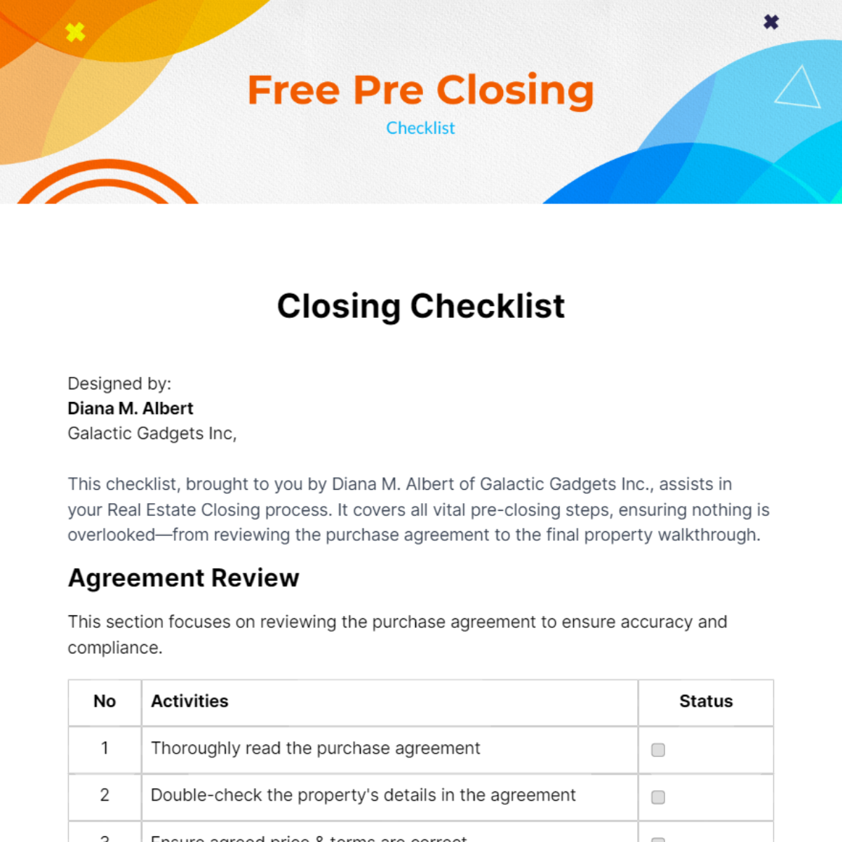 FREE Closing Checklist Templates & Examples - Edit Online & Download ...