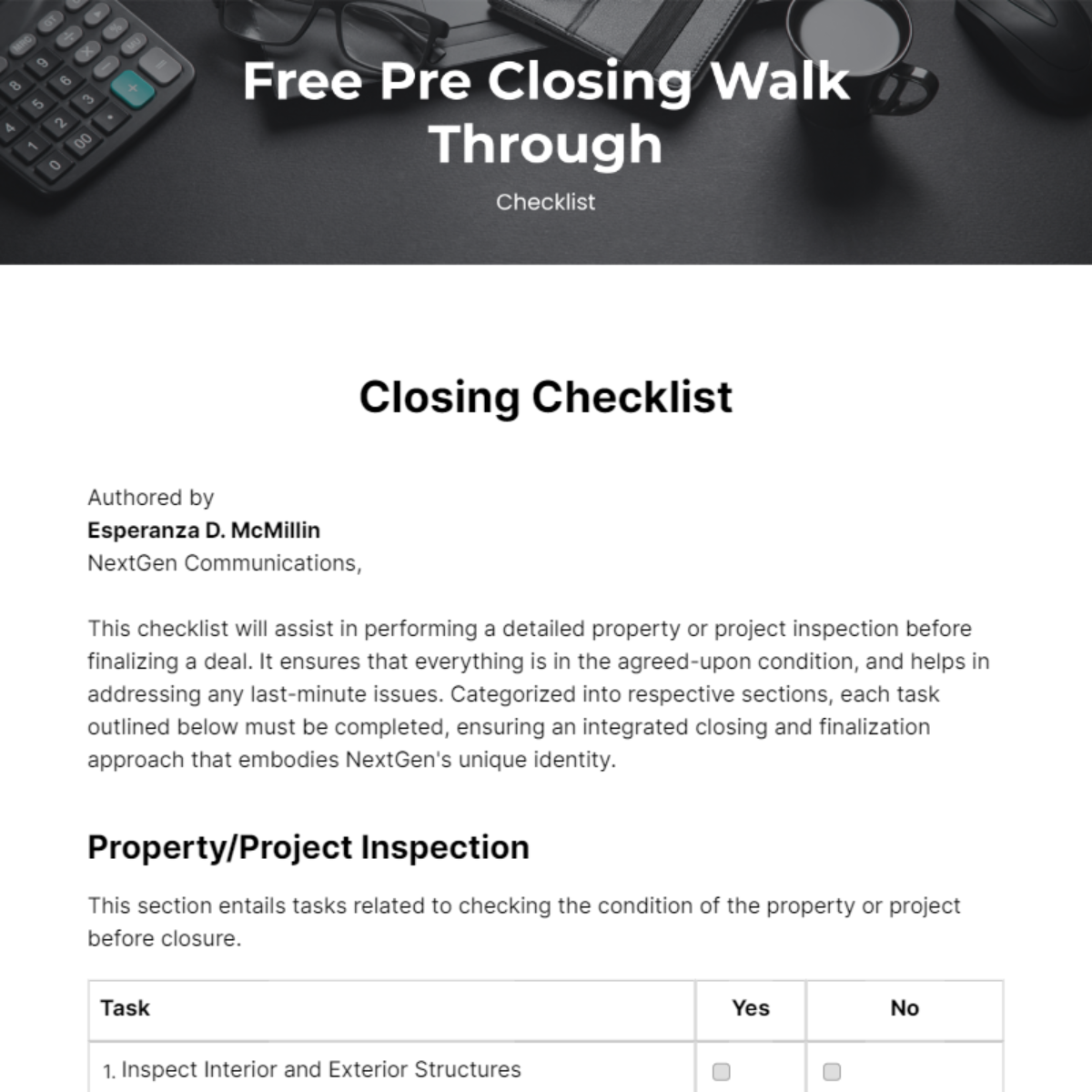 FREE Closing Checklist Templates & Examples Edit Online & Download