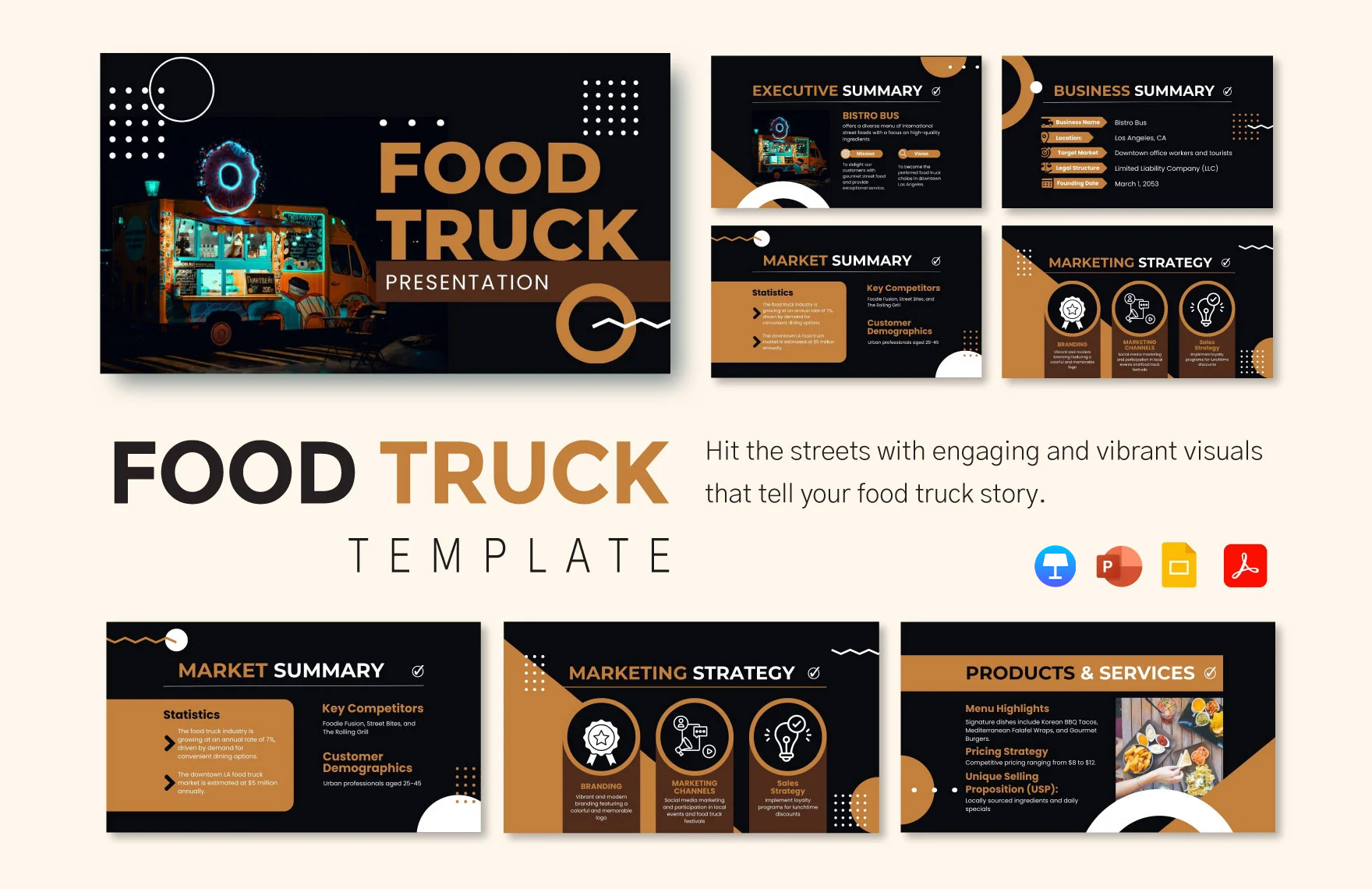 Food Truck Template in PDF, PowerPoint, Google Slides, Apple Keynote