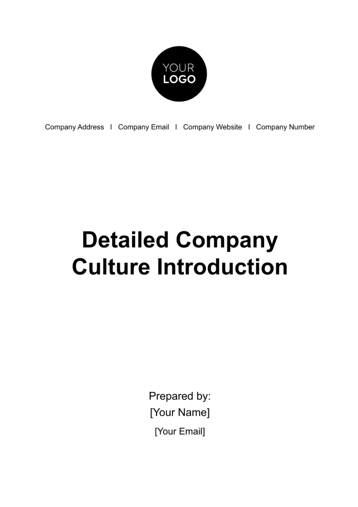 Detailed Company Culture Introduction HR Template - Edit Online & Download