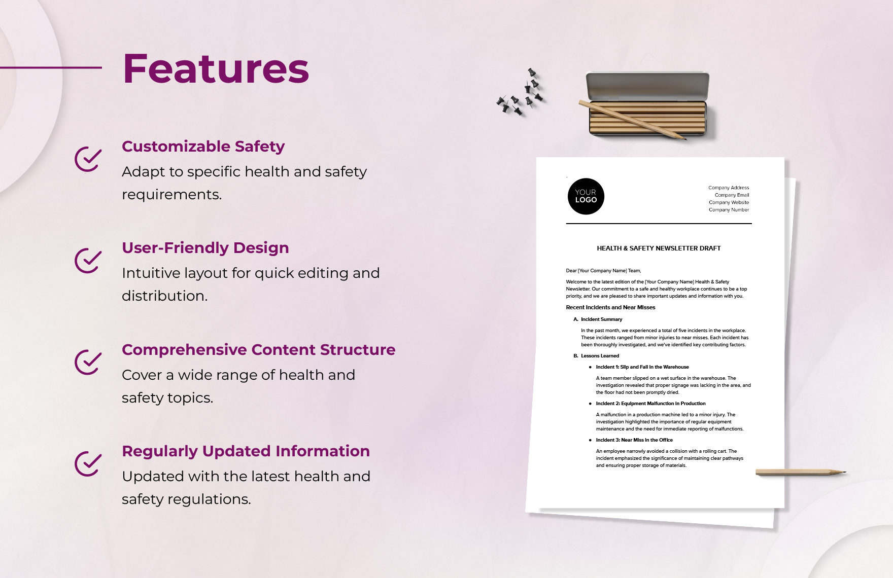 Health & Safety Newsletter Draft Template