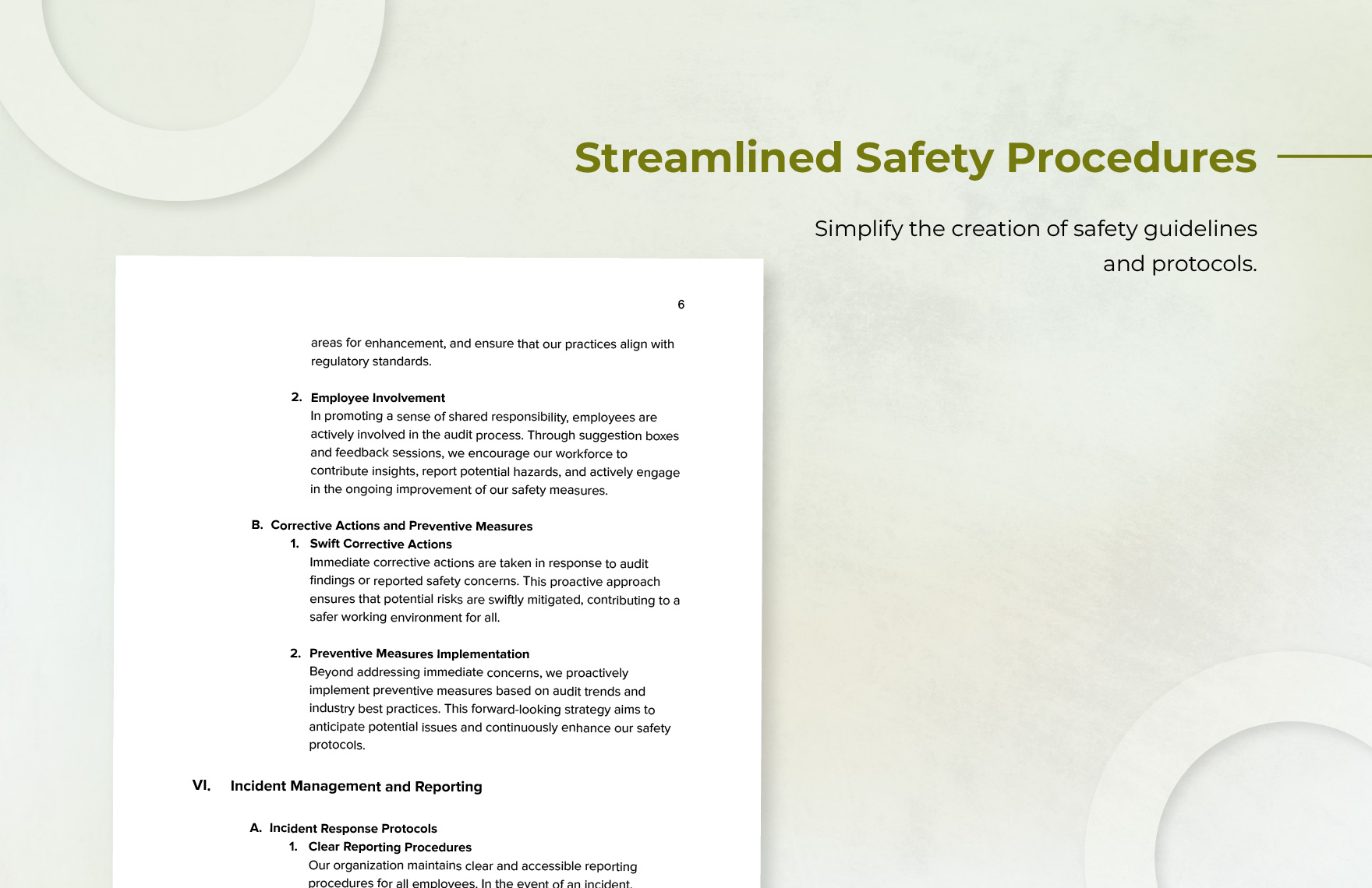 Annual Health & Safety Awareness Report Template