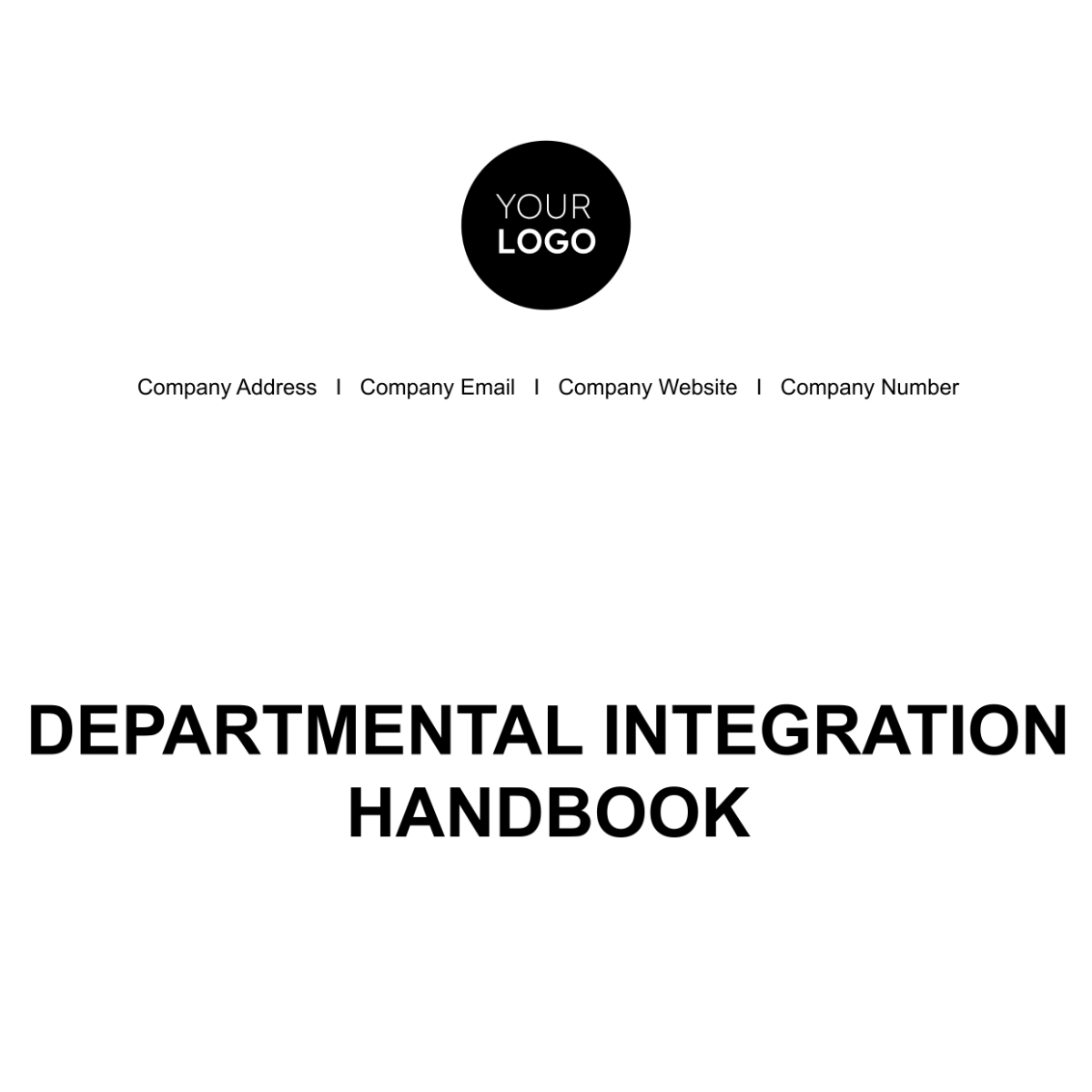 Departmental Integration Handbook HR Template