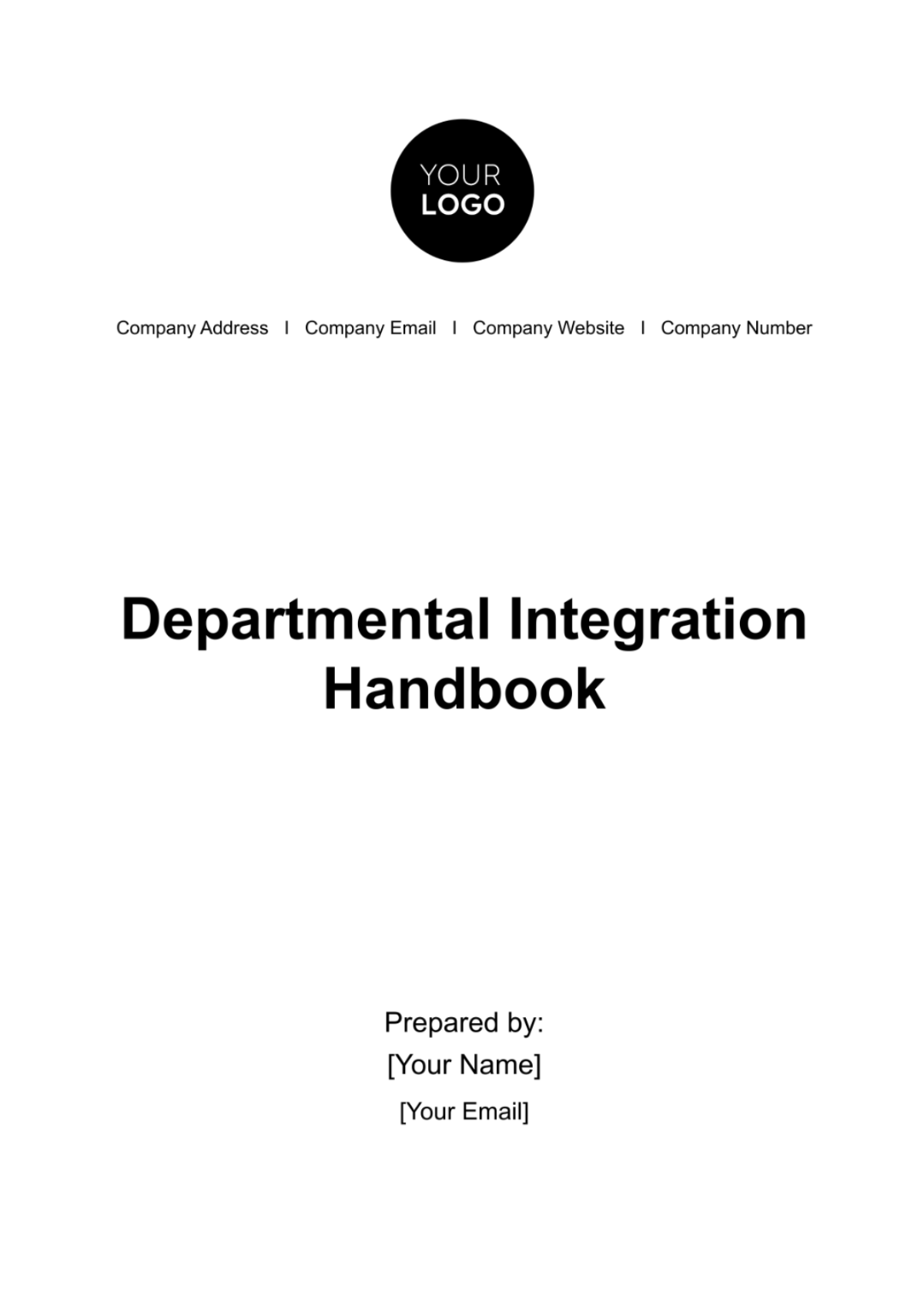 Departmental Integration Handbook HR Template - Edit Online & Download