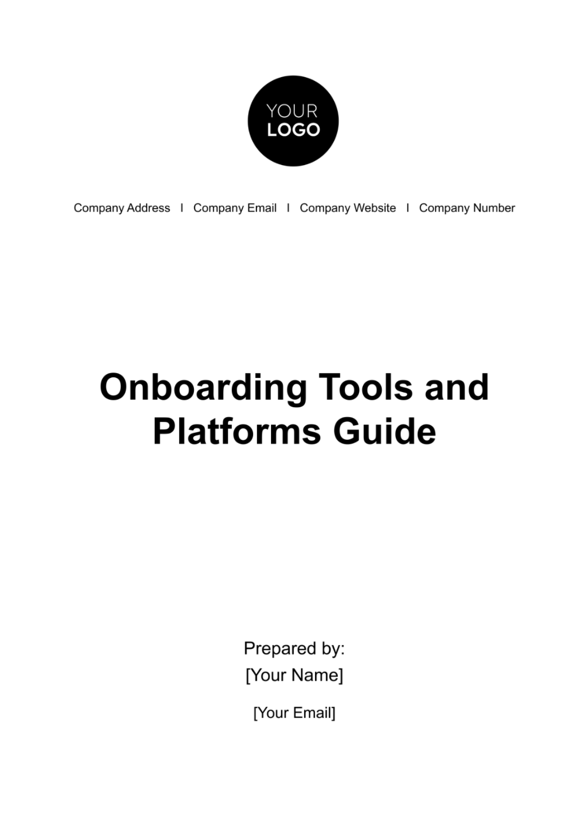 Onboarding Tools & Platforms Guide HR Template