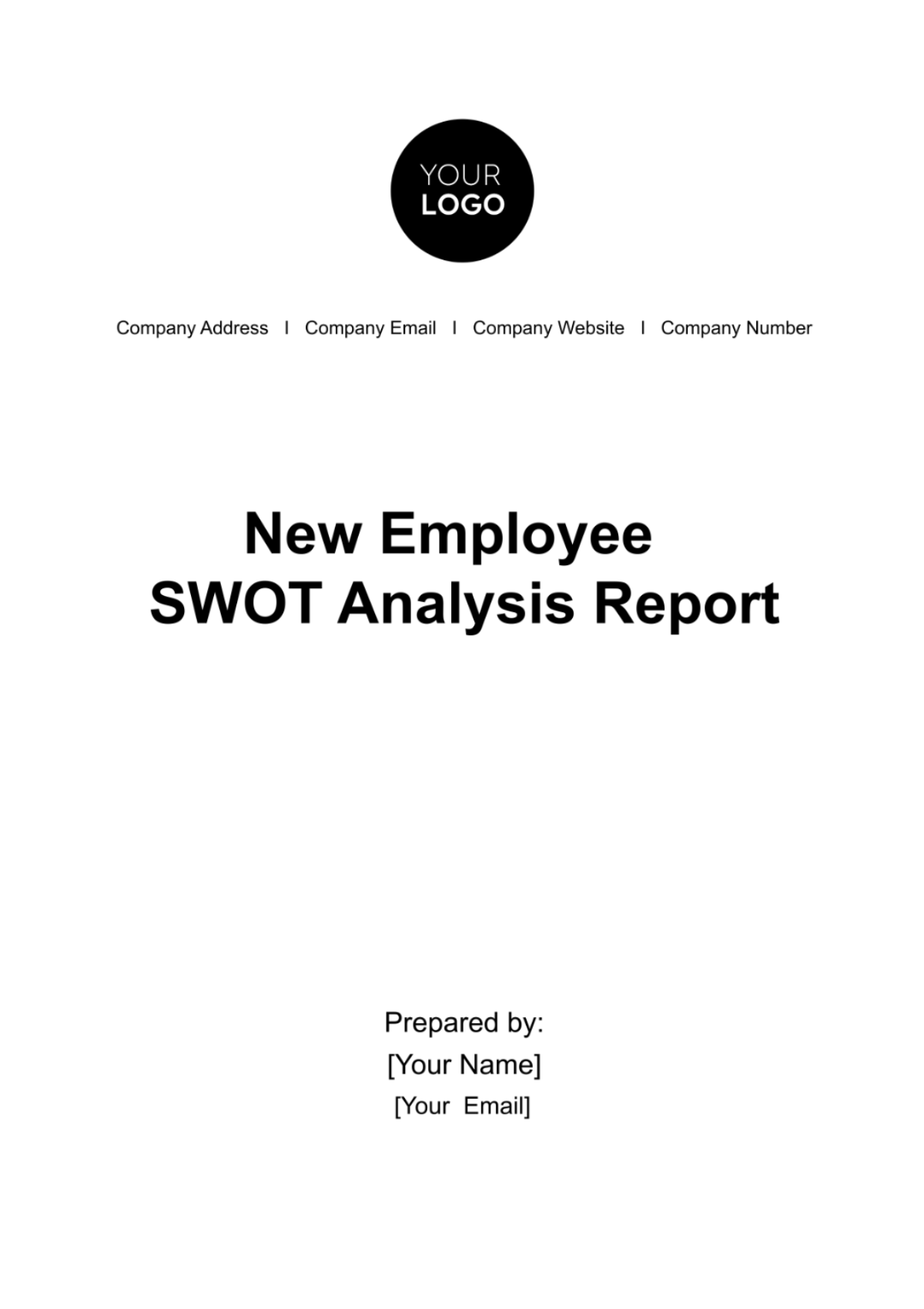 Free New Employee SWOT Analysis Report HR Template