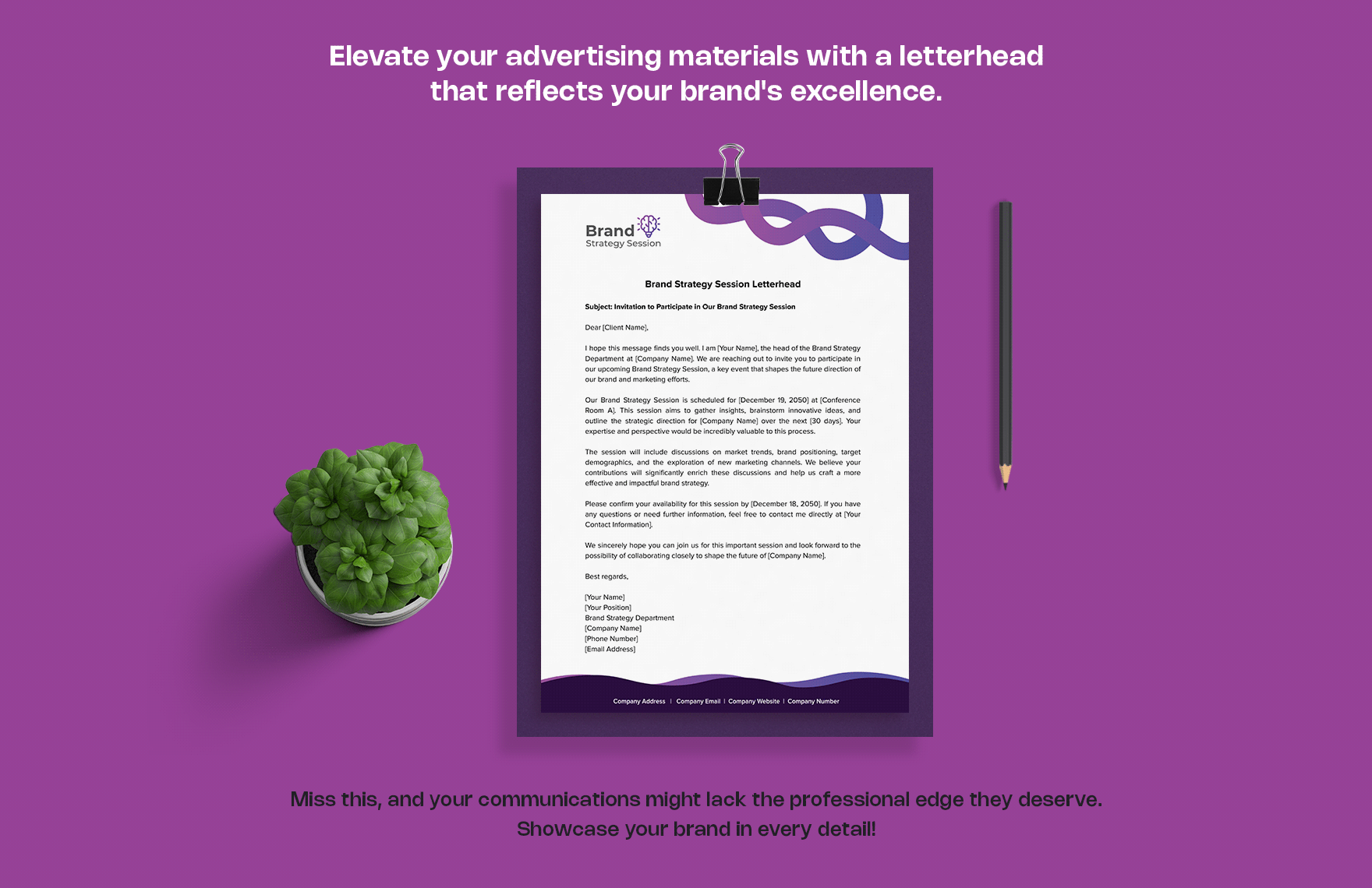 Brand Strategy Session Letterhead Template
