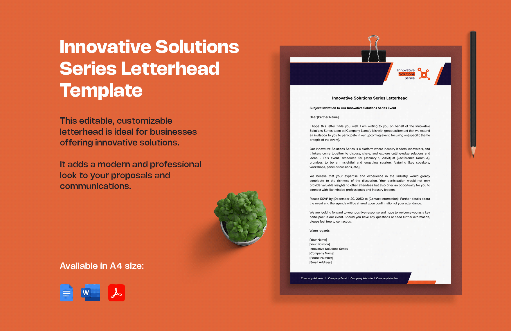 Innovative Solutions Series Letterhead Template