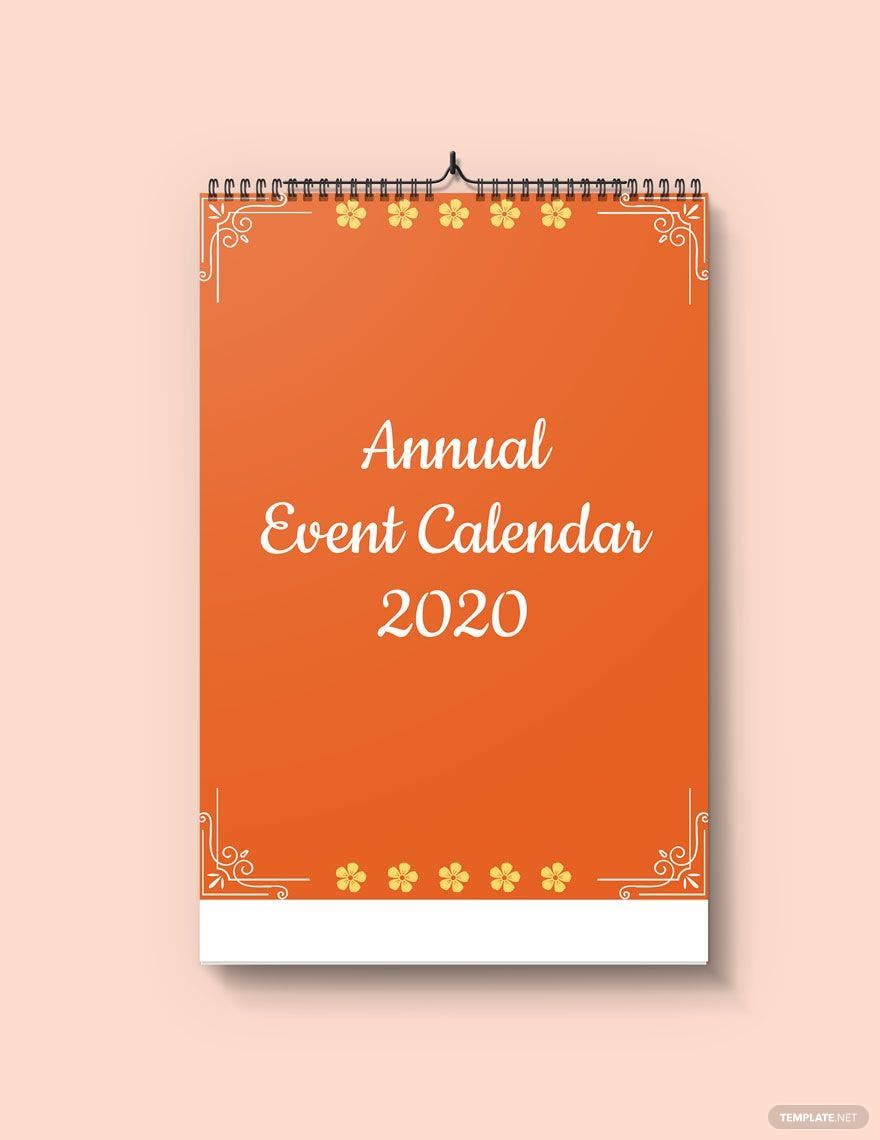 Annual Event Desk Calendar Template