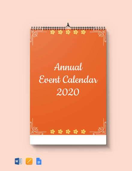 Annual Event Desk Calendar
