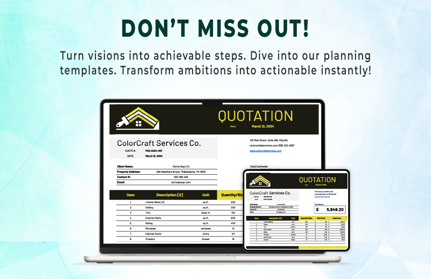 Painting Services Quotation Template