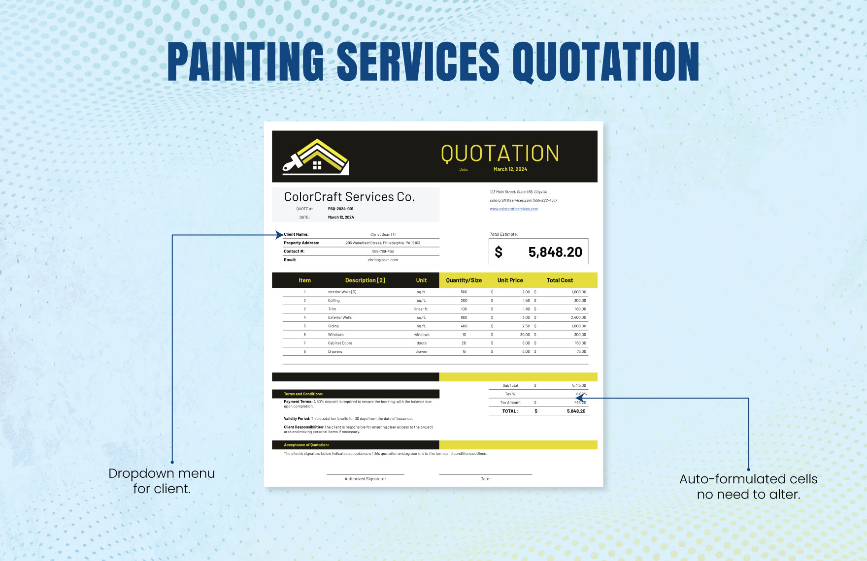 Painting Services Quotation Template