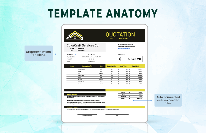 Painting Services Quotation Template