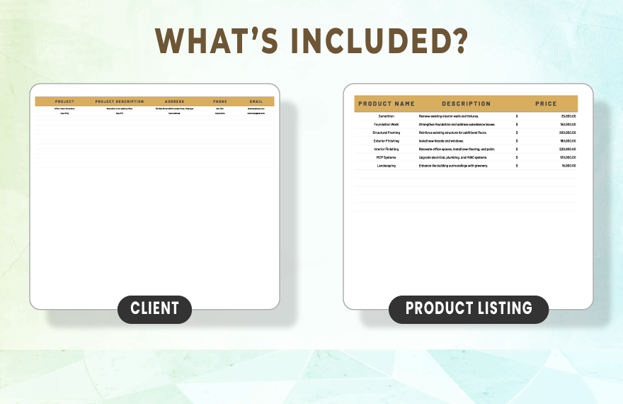 Commercial Construction Quotation Template