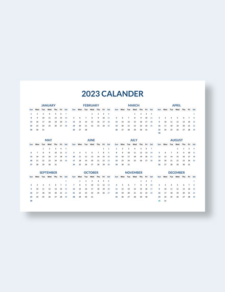 Annual Project Desk Calendar Download