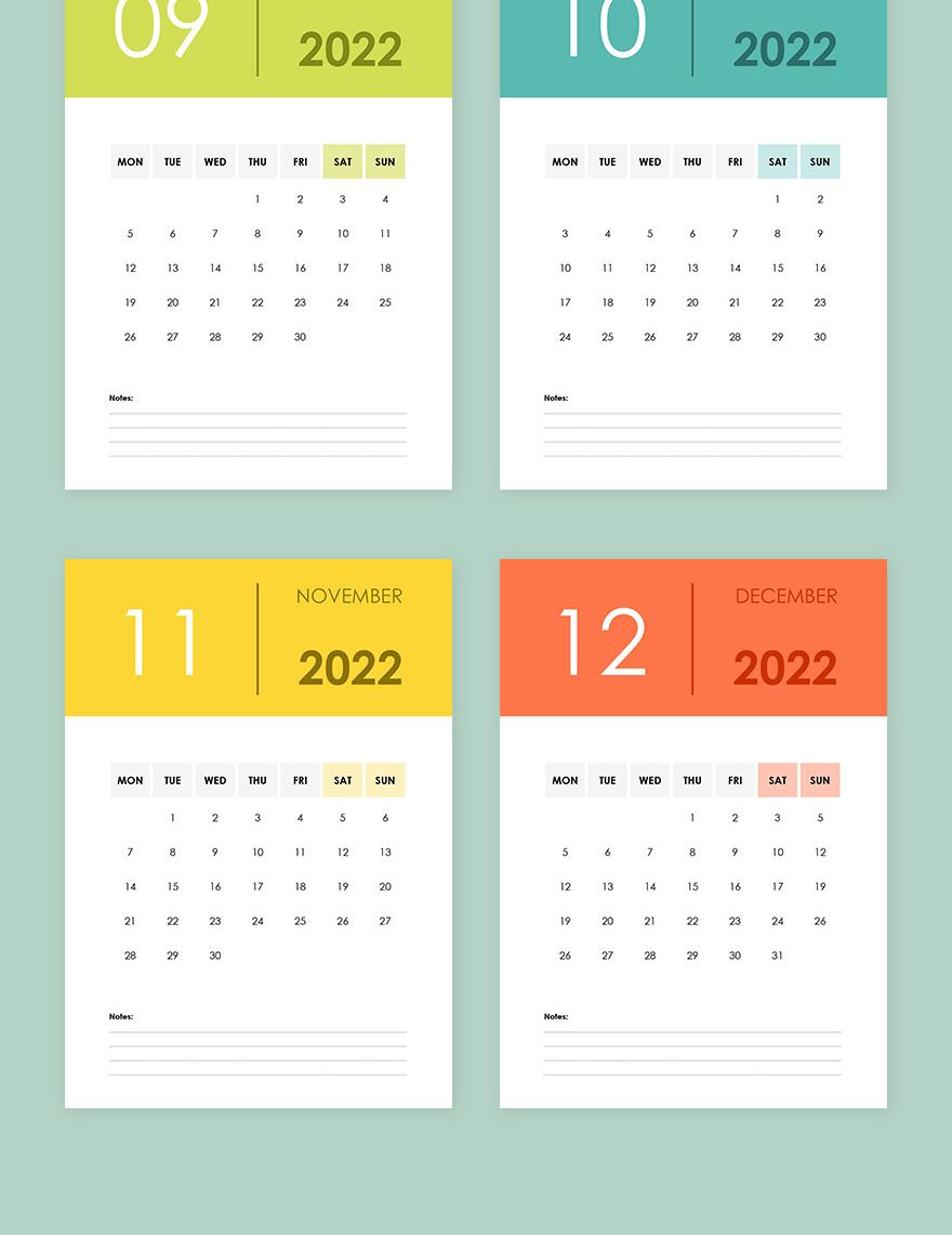 Annual Training Desk Calendar 