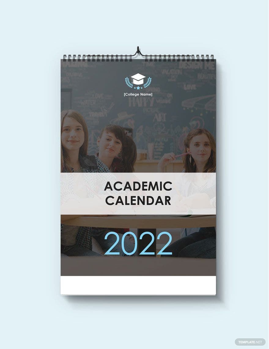 Blank Academic Desk Calendar Template