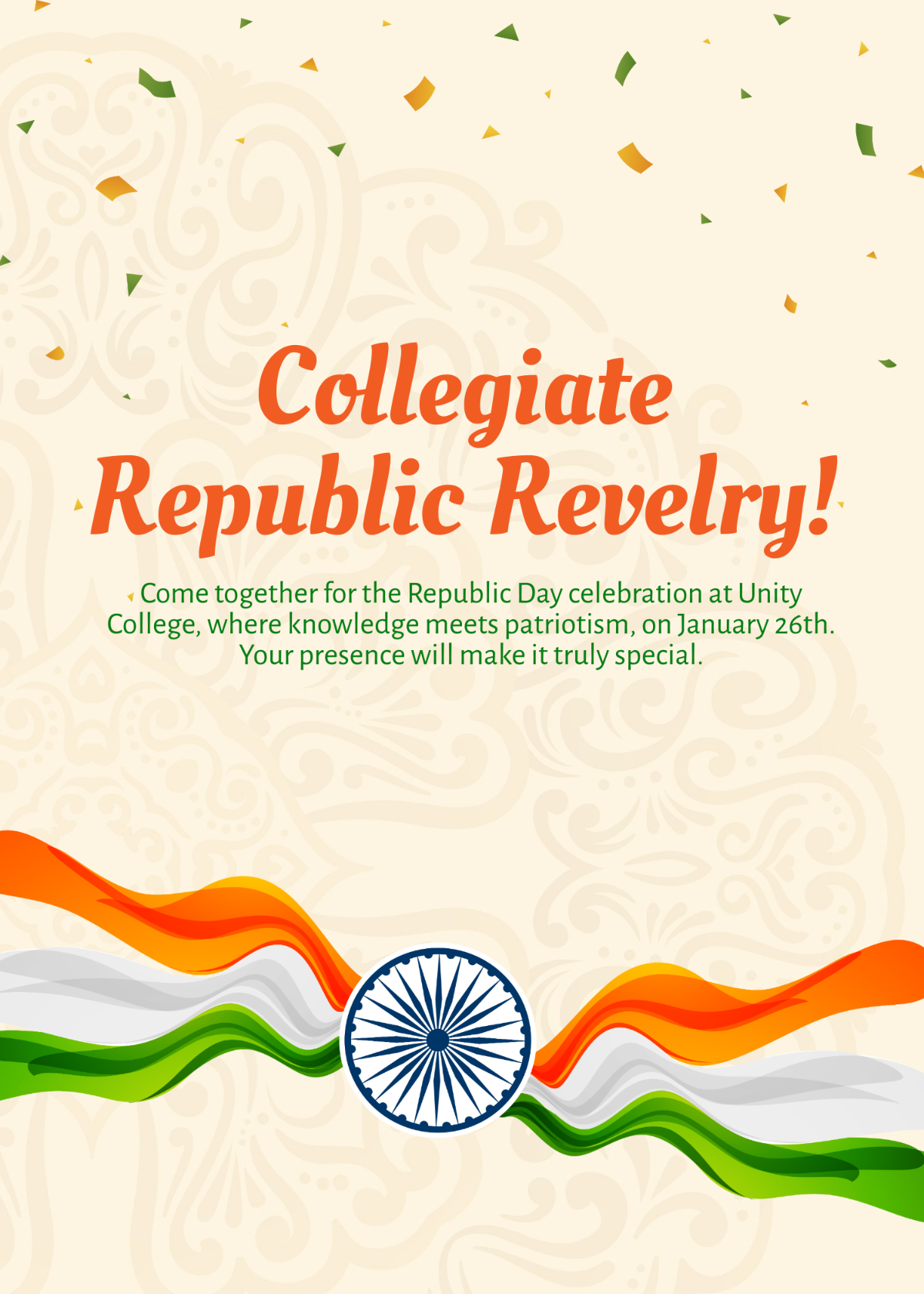 Republic Day College Invitation