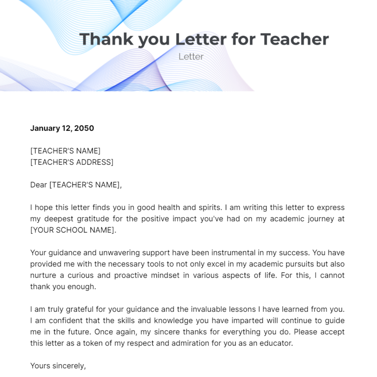 FREE Thank You Letter Templates & Examples - Edit Online & Download ...