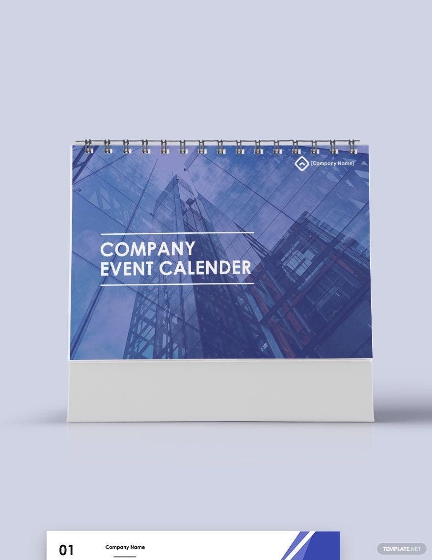 Company Event Desk Calendar Template