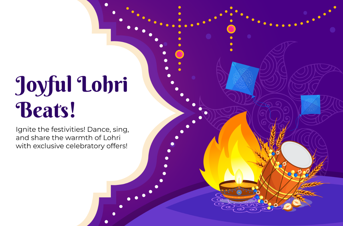 Happy Lohri Banner Template