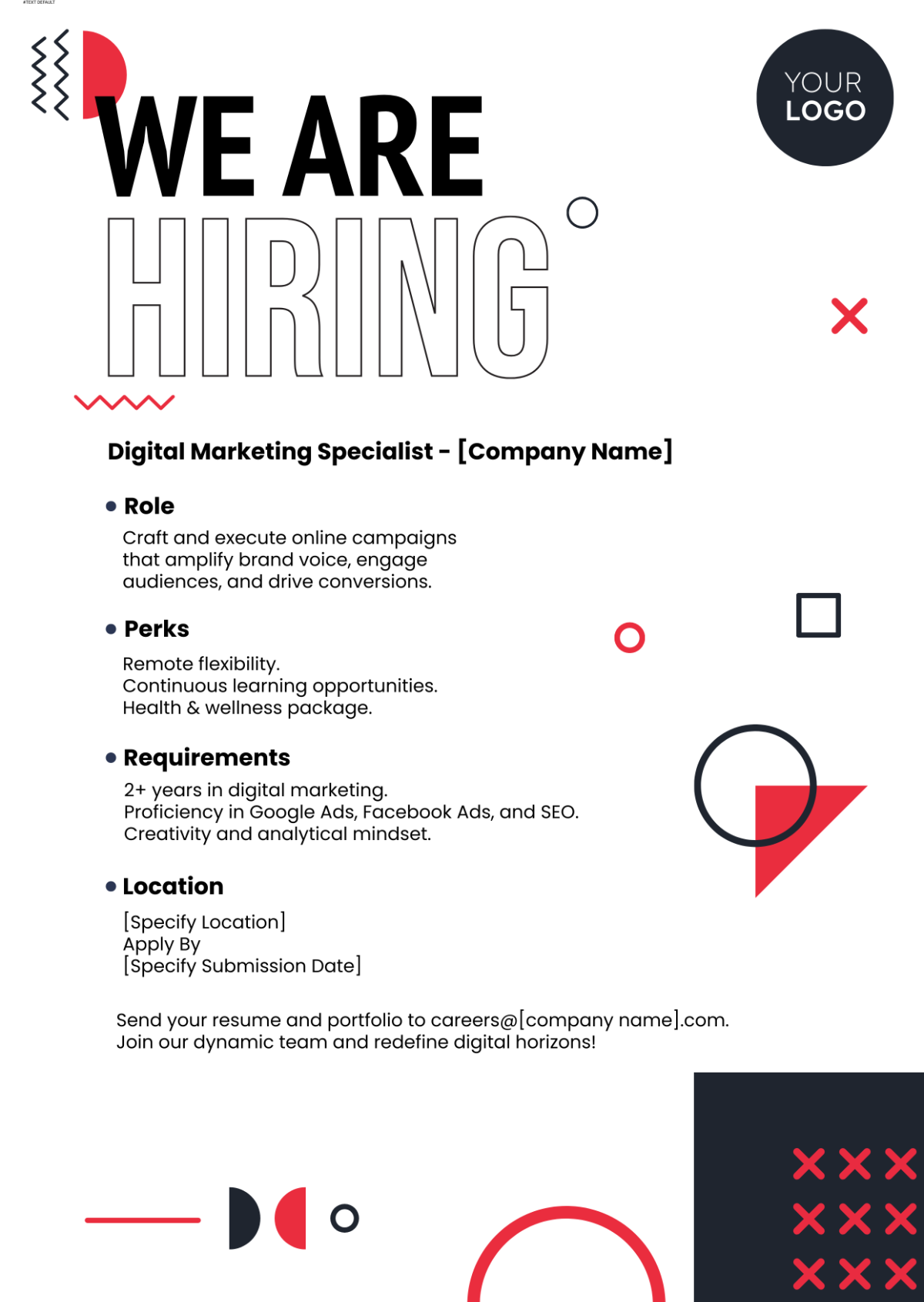 Digital Job Posting Ad HR Template