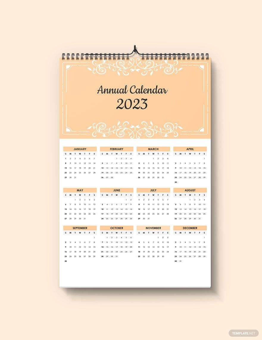 Editable Annual Desk Calendar Template in Word, Google Docs, Apple Pages