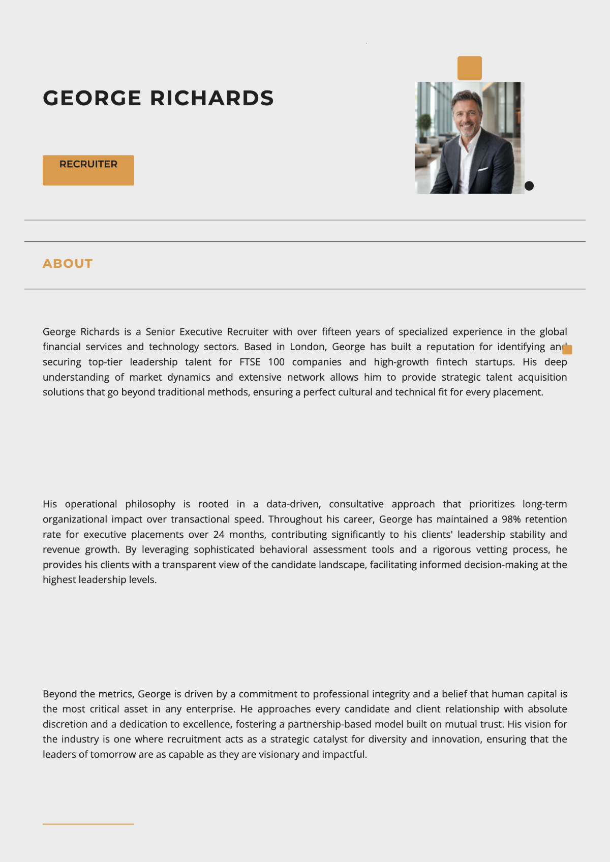 Free Accountant Professional Bio Template To Edit Online