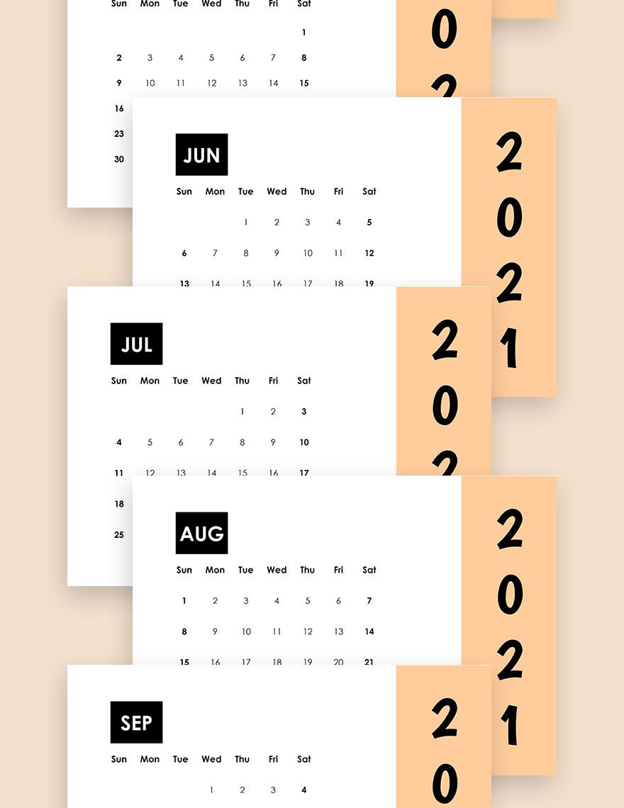 Monthly Event Desk Calendar Template