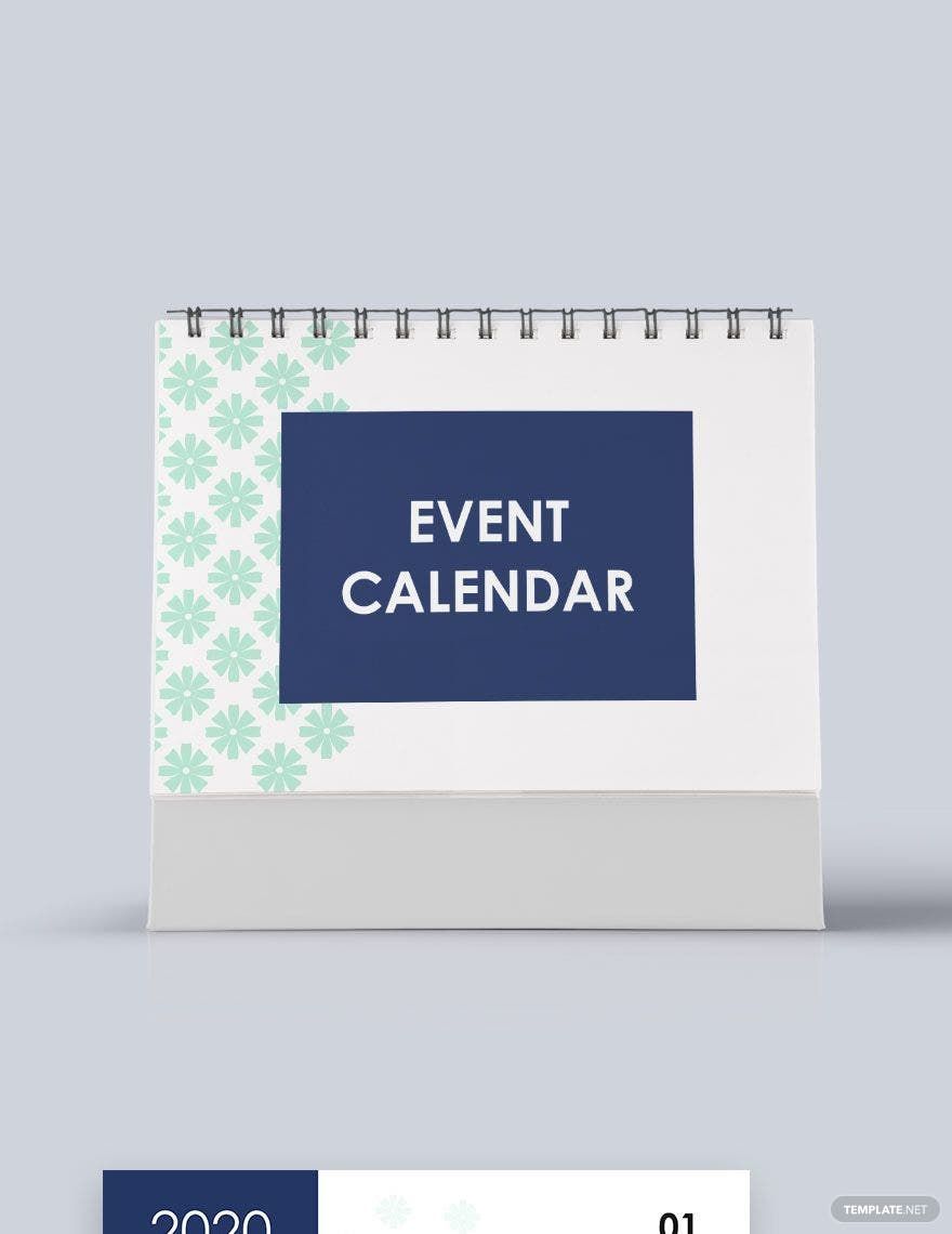 Free Printable Event Desk Calendar Template
