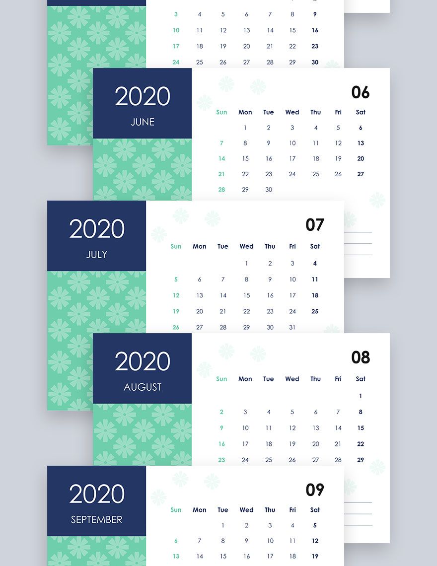 Printable Event Desk Calendar Template