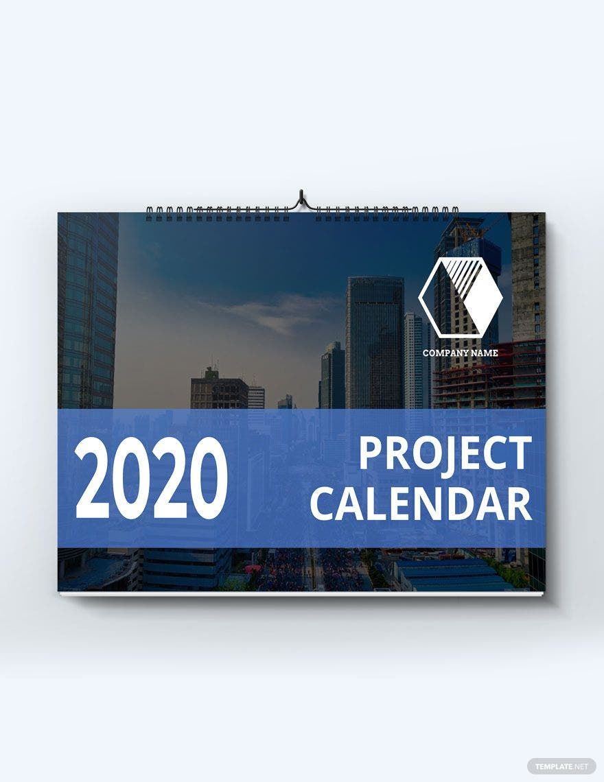 Printable Project Desk Calendar Template