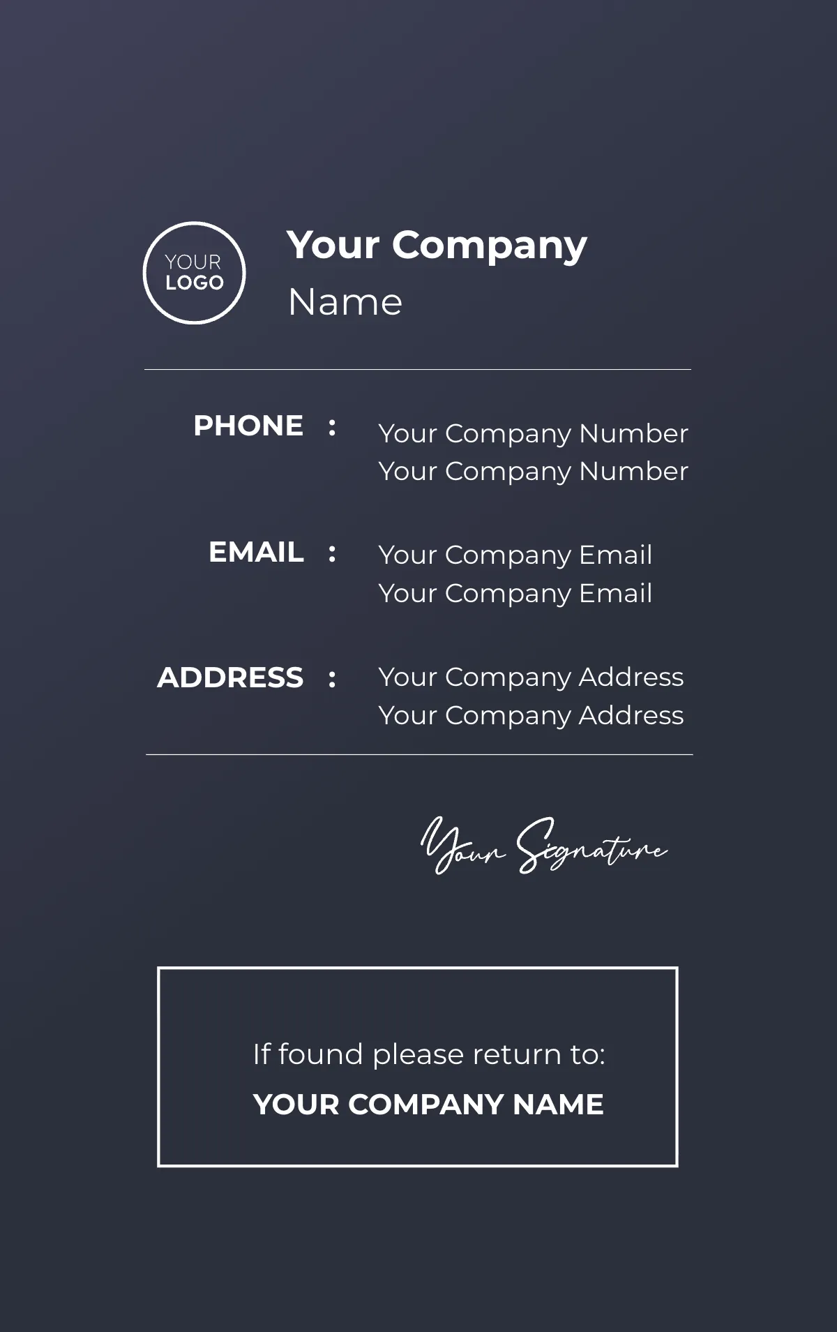 Free Social Media Manager ID Card Template to Edit Online