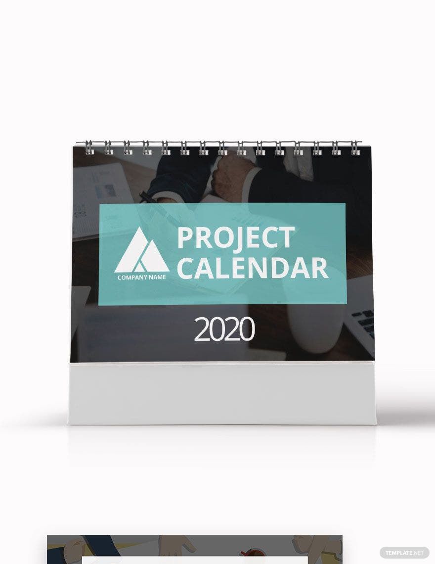 Free Project Desk Calendar Template