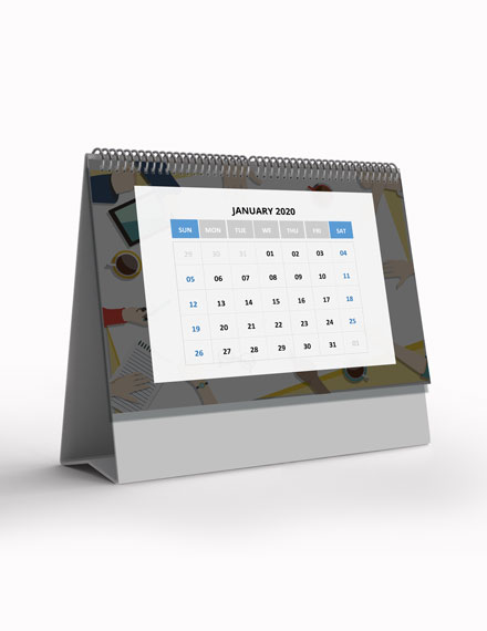 Download FREE Project Desk Calendar Template - Word (DOC) | Apple (MAC) Pages | Google Docs