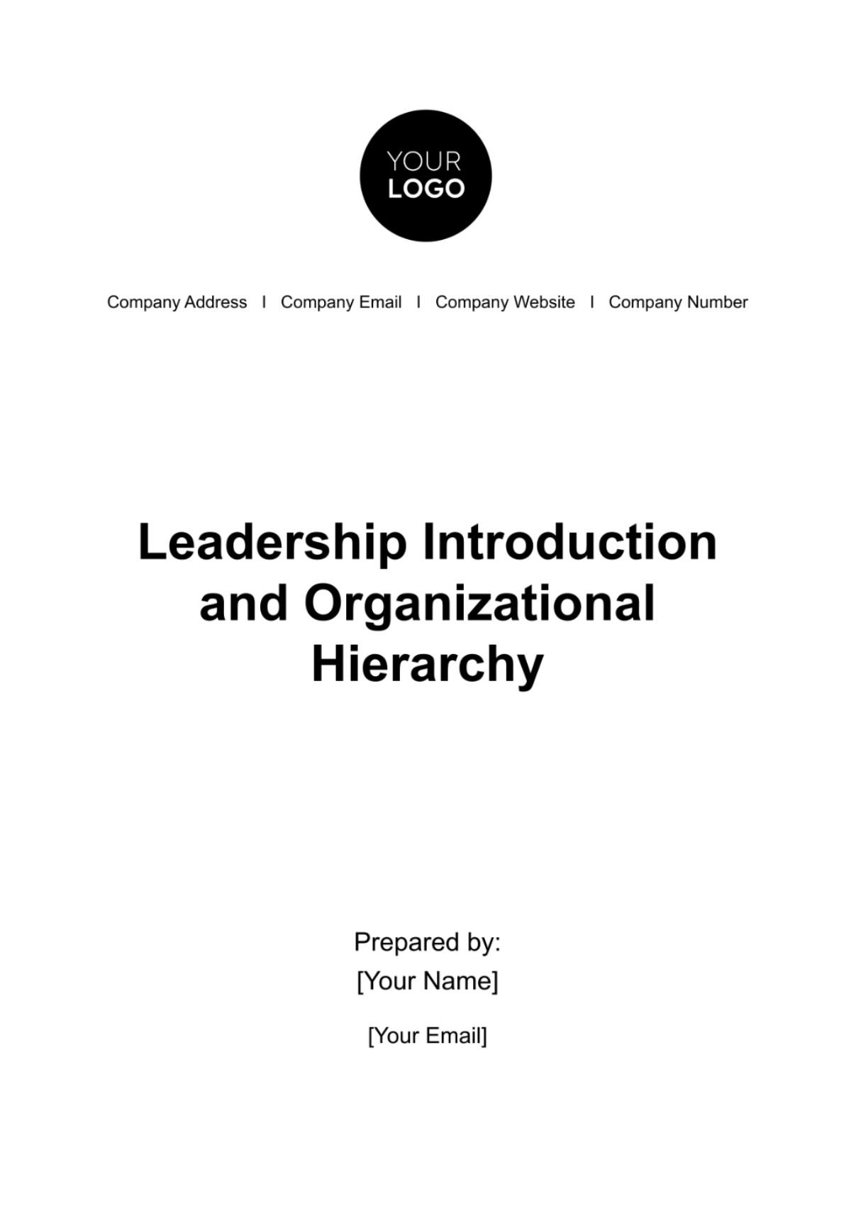 Leadership Introduction & Organizational Hierarchy HR Template - Edit Online & Download