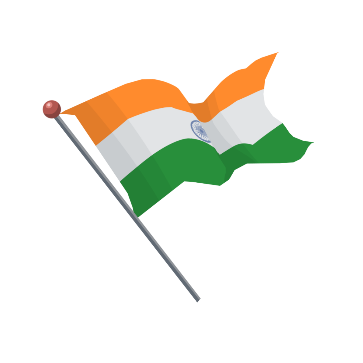 Republic Day Indian Flag Clipart Template