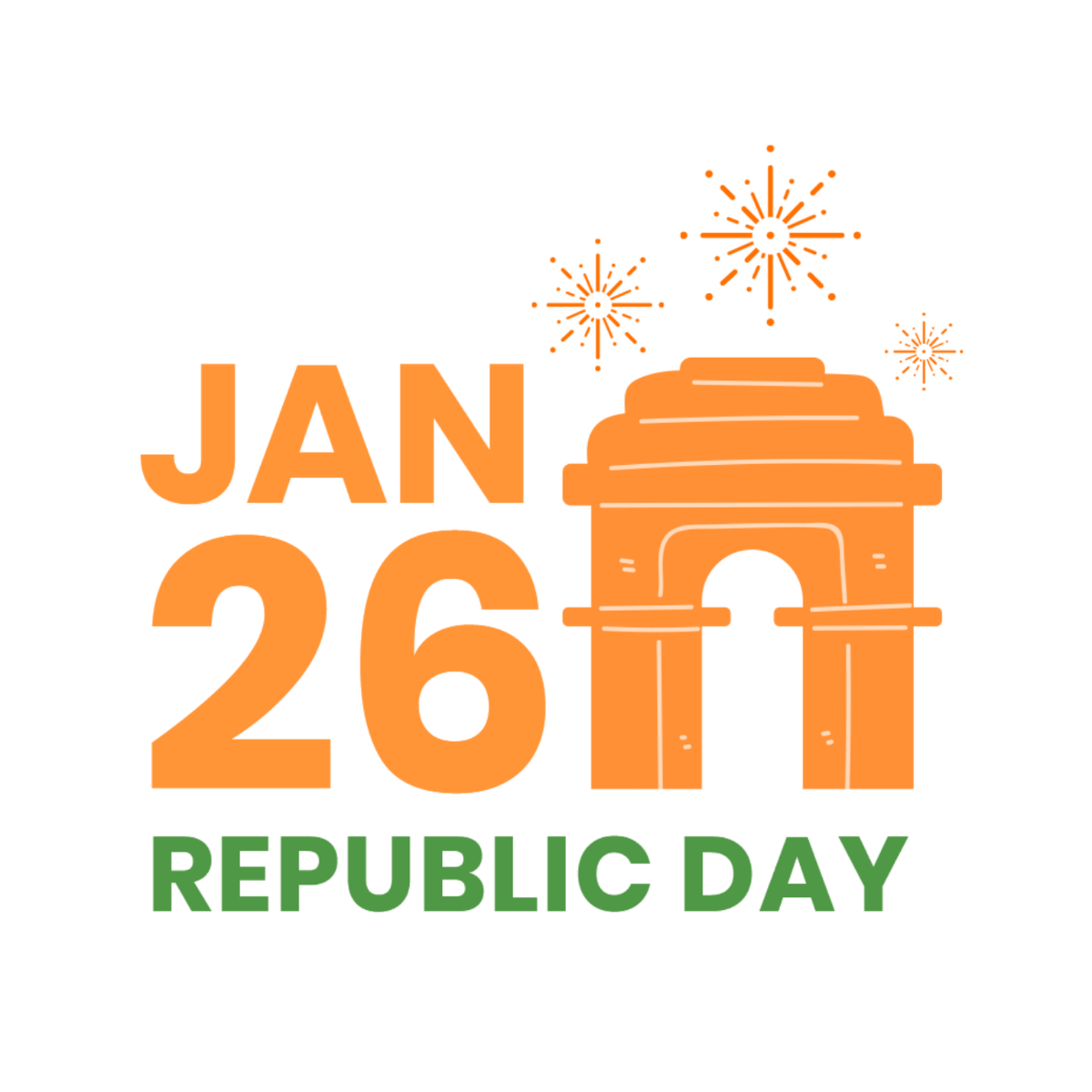 26th January Republic Day Clipart