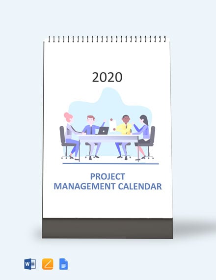 Business Project Management Calendar Template in Google Docs, Word, Apple Pages, PDF  Template.net